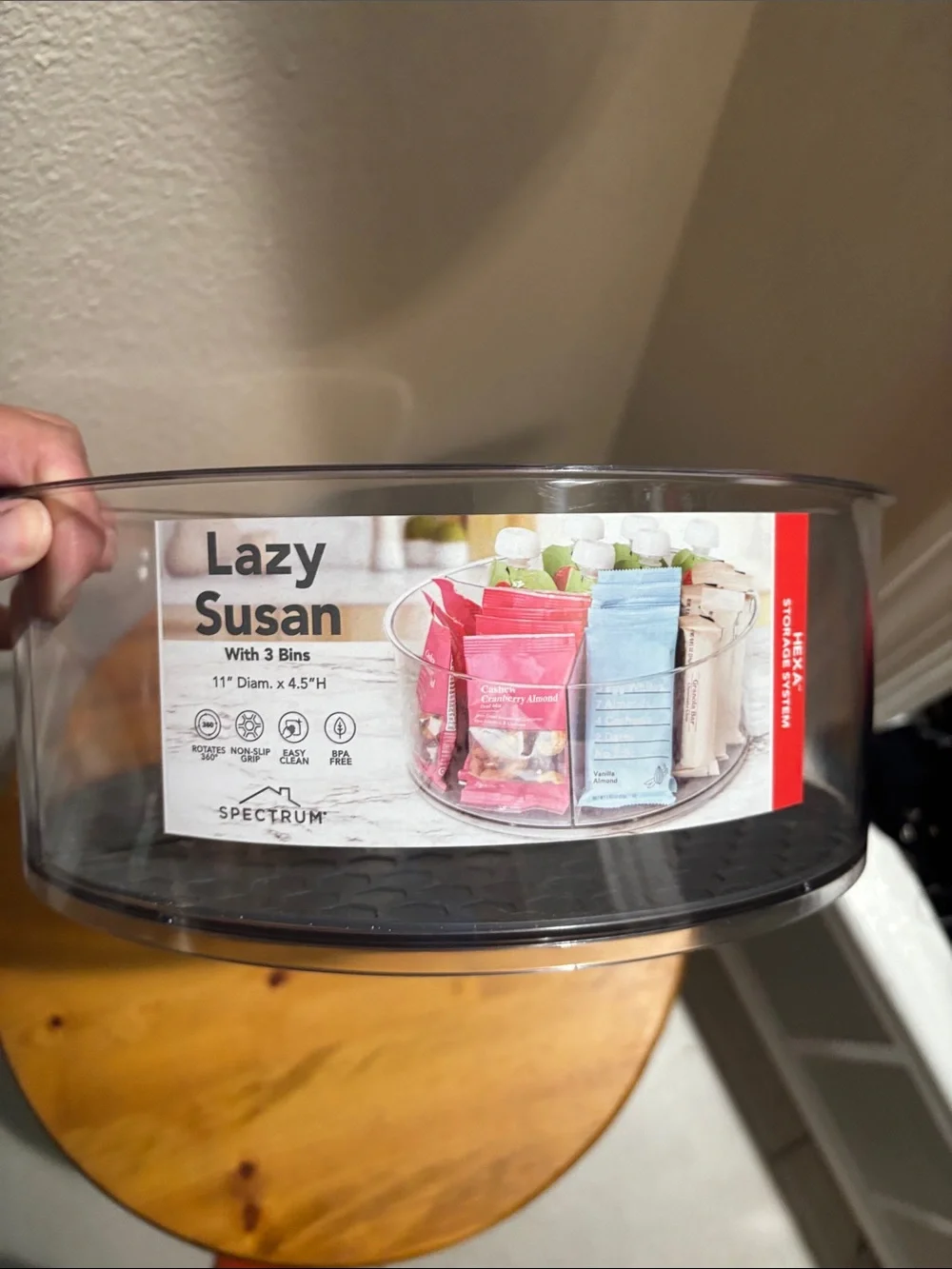 Lazy Susan 3-Section Rotating Organizer
